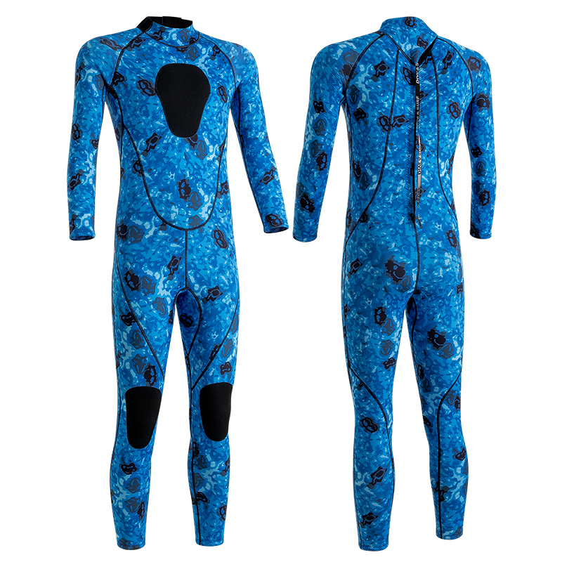 Custom Camouflage Full Wetsuit for Men & Women - Warm Winter Swimming, Snorkeling & Surfing Suit