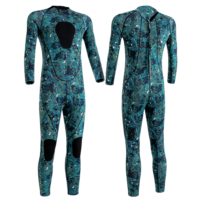 Custom Camouflage Full Wetsuit for Men & Women - Warm Winter Swimming, Snorkeling & Surfing Suit 2