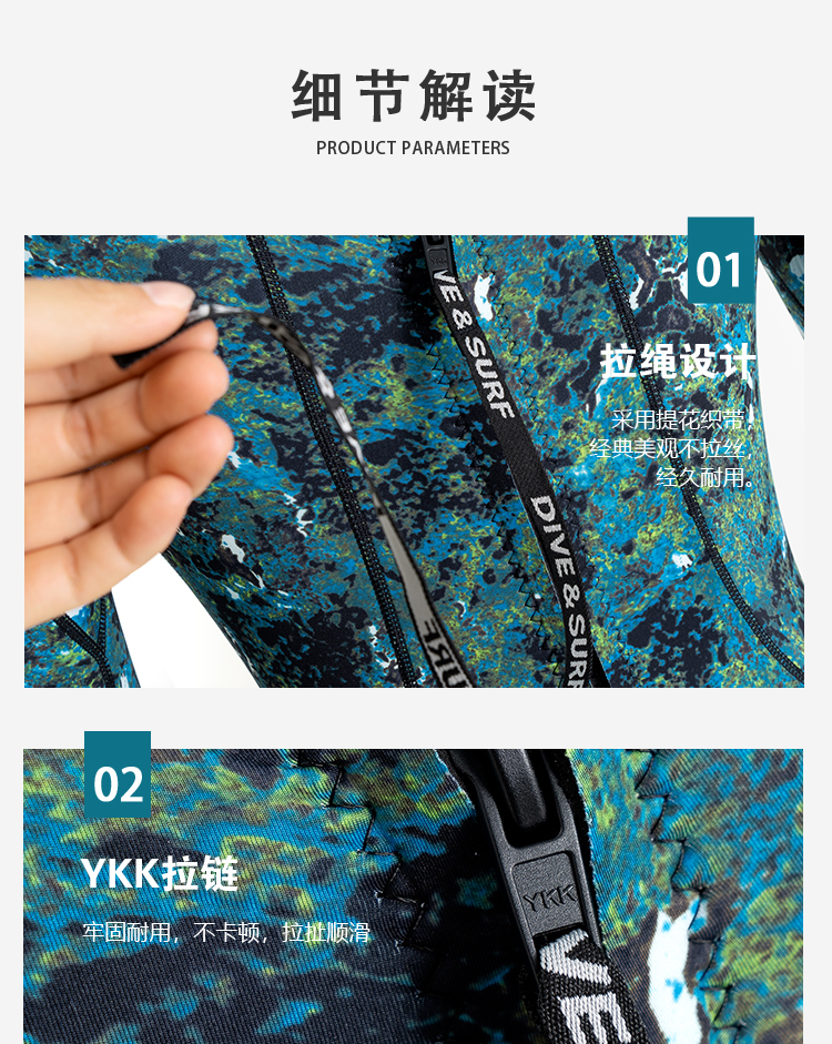Custom Camouflage Full Wetsuit for Men & Women - Warm Winter Swimming, Snorkeling & Surfing Suit