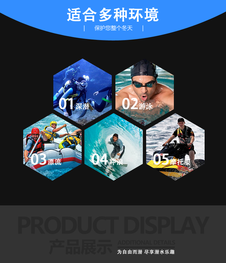 Hooded Wetsuit & Surfing Suit - Warm, Protective Custom Water Sport Apparel