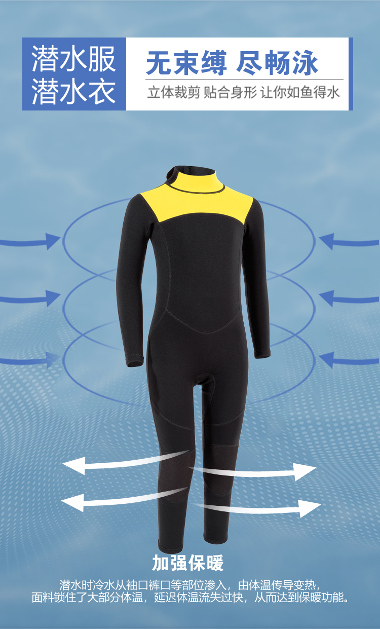 Custom Kids' Wetsuits – Multi-thickness, Warm Swimwear for Winter Swimming & Indoor Swimming, Unisex for Boys & Girls