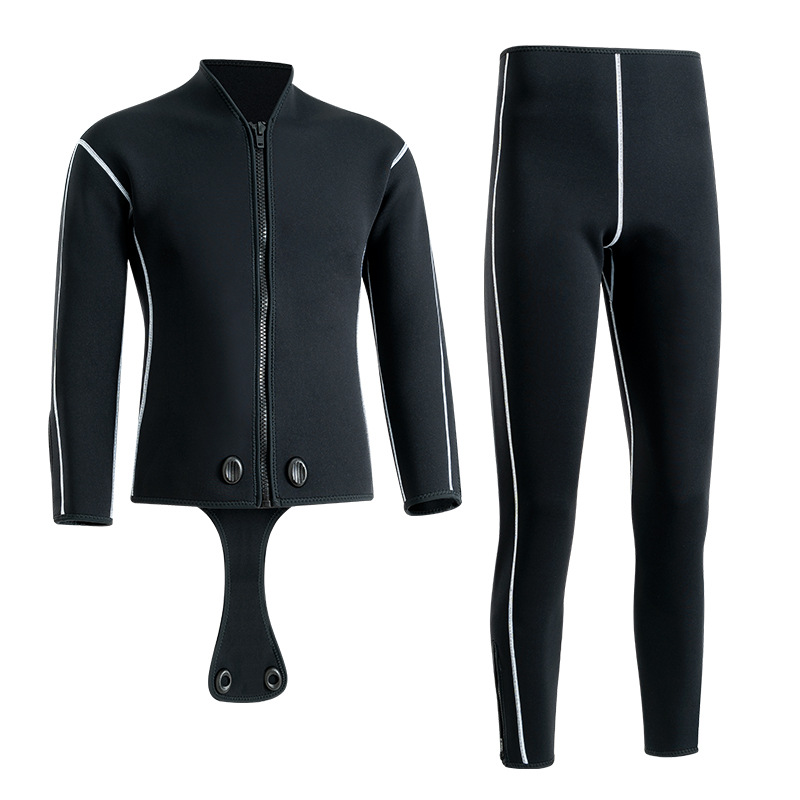Custom-made Split Wetsuit, Unisex Surfing Suit, Warm & Protective, Multiple Thickness Options for Snorkeling