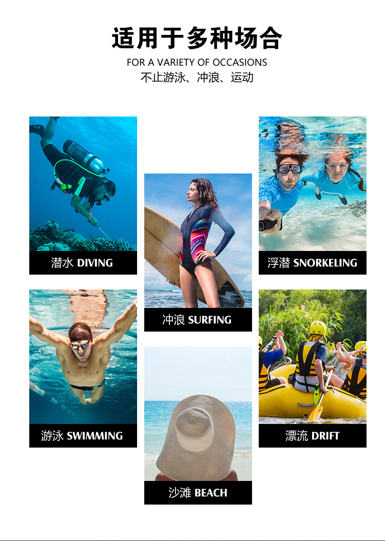 Custom-made Split Wetsuit, Unisex Surfing Suit, Warm & Protective, Multiple Thickness Options for Snorkeling