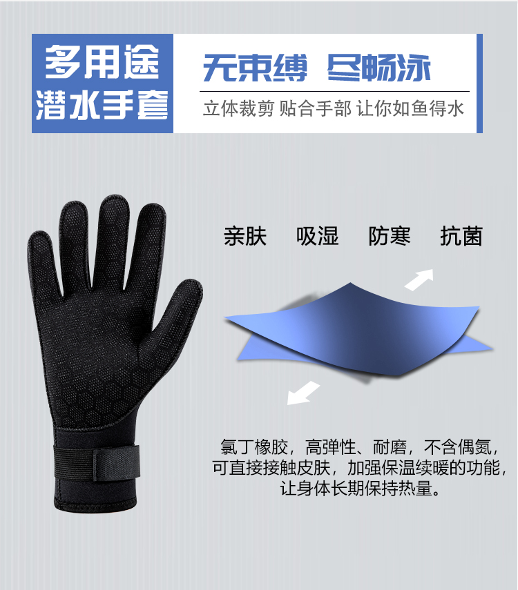 Custom Dive Gloves: Choose from Colors, Prints, Thicknesses & Materials, Support Small-Batch Orders – Non-slip, Warm Gloves for Snorkeling, Fishing, Winter Swimming