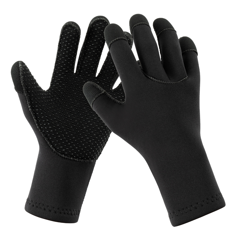 Non-slip dotted diving gloves with wear-resistant fabric, designed for winter swimming, spearfishing, snorkeling, free diving and scuba diving, customizable 2