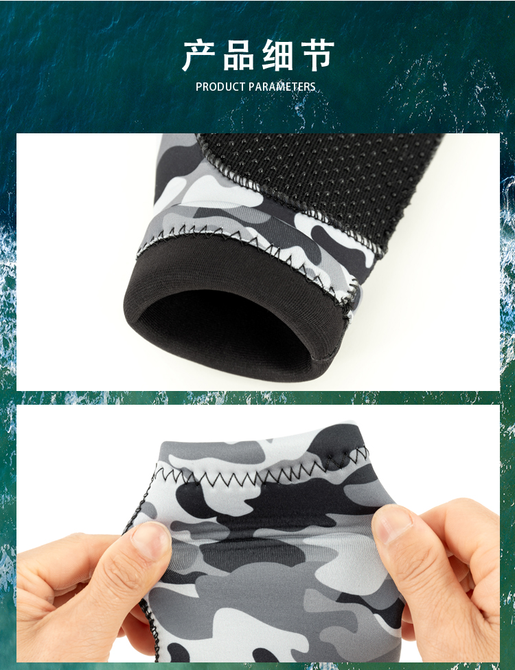 Non-slip dotted diving gloves with wear-resistant fabric for winter swimming, spearfishing, snorkeling, free diving and scuba diving, customizable