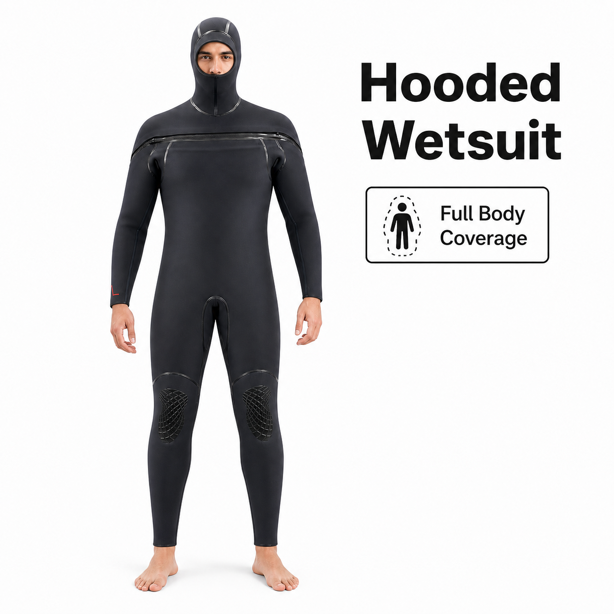 Front-Zip Wetsuit for Scuba Diving & Snorkeling, Custom Neoprene Laminated Blind-Stitched Wetsuit, OEM/ODM Factory Production