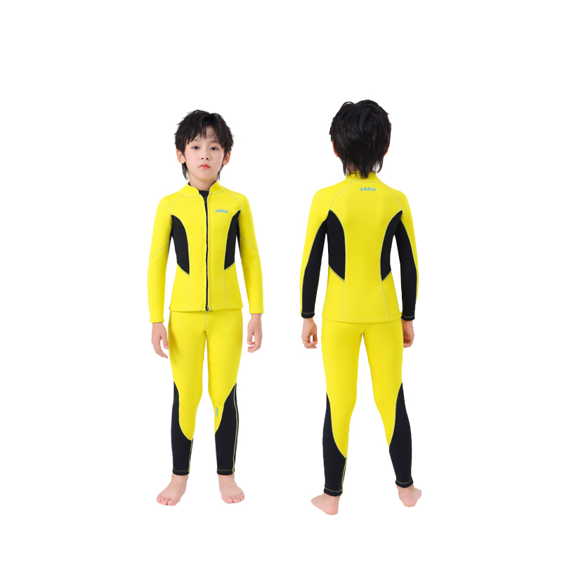 儿童潜水服定做内层加绒潜水服男女儿童可穿保暖泳衣冬泳衣服工厂 6