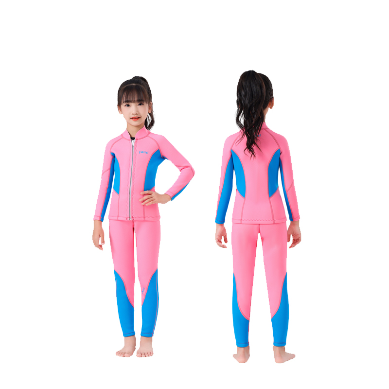 儿童潜水服定做内层加绒潜水服男女儿童可穿保暖泳衣冬泳衣服工厂 5