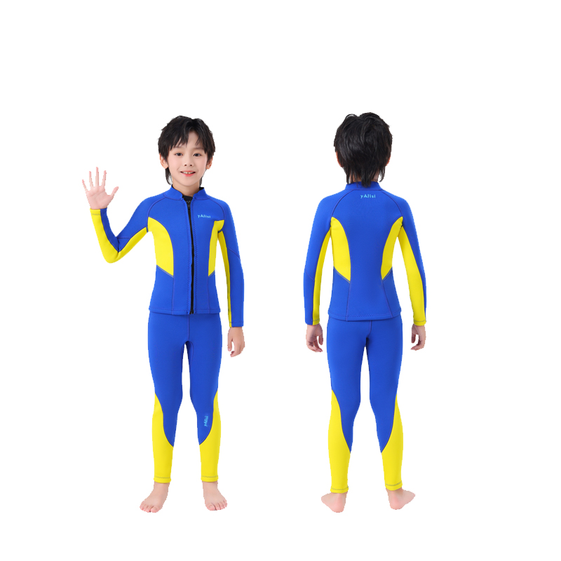 儿童潜水服定做内层加绒潜水服男女儿童可穿保暖泳衣冬泳衣服工厂 4