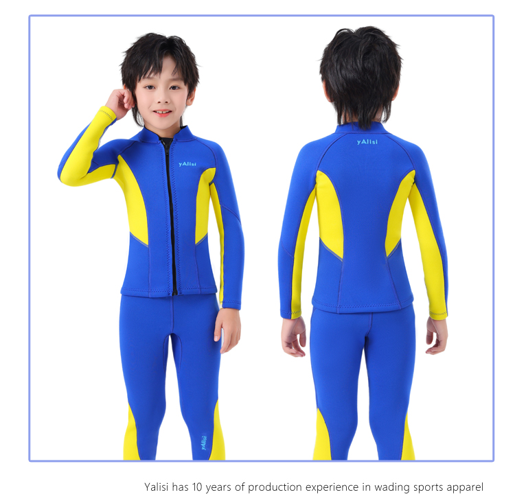 儿童潜水服定做内层加绒潜水服男女儿童可穿保暖泳衣冬泳衣服工厂