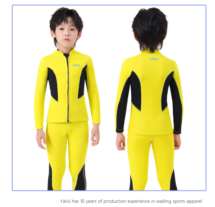 儿童潜水服定做内层加绒潜水服男女儿童可穿保暖泳衣冬泳衣服工厂